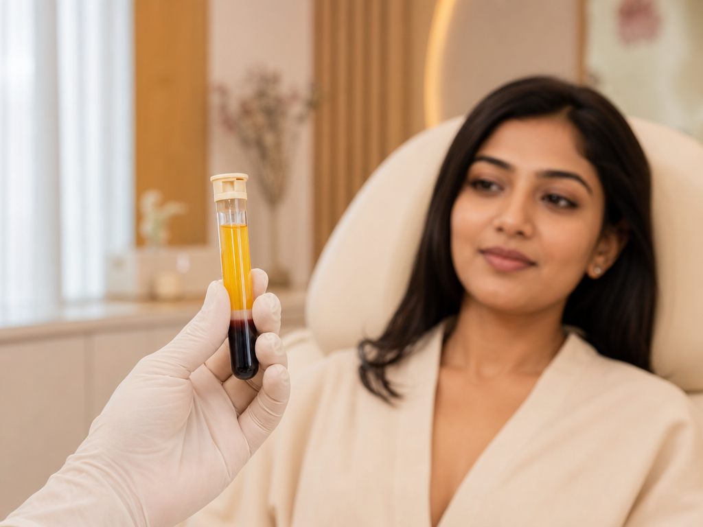 PRP plasma prepared for hair and skin therapy at CoLaz Uttara